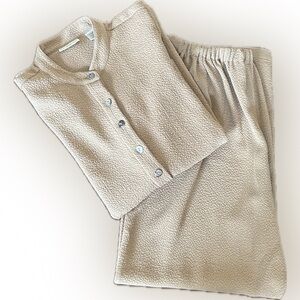 Travelsmith | wide leg camel crepe Pant Suit